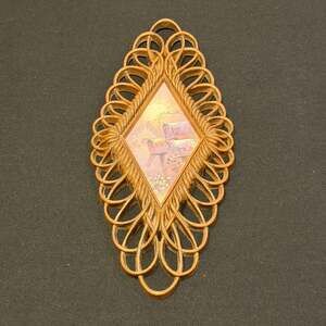VTG Burwood Wall Hanging Plaque #1350 Decor Frame 1978 Diamond Shaped